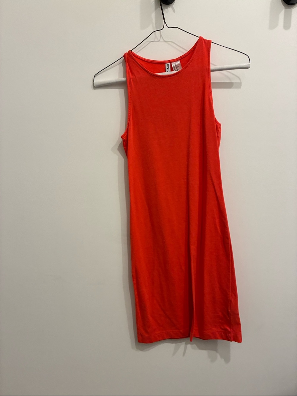 Divided Bright Red Sleeveless Midi Tank Dress